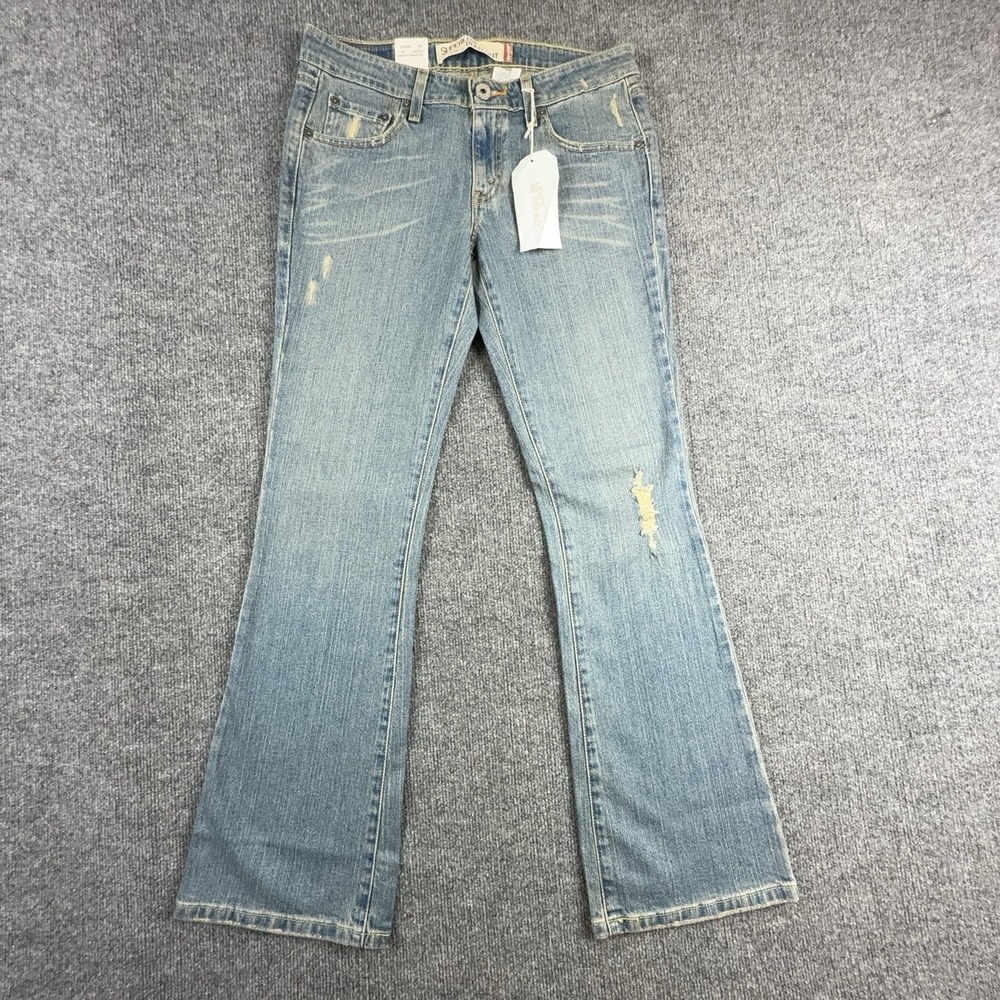 Y2K Levi's 518 Superlow Bootcut Jeans Juniors 7 Light Wash Blue Low Rise Denim